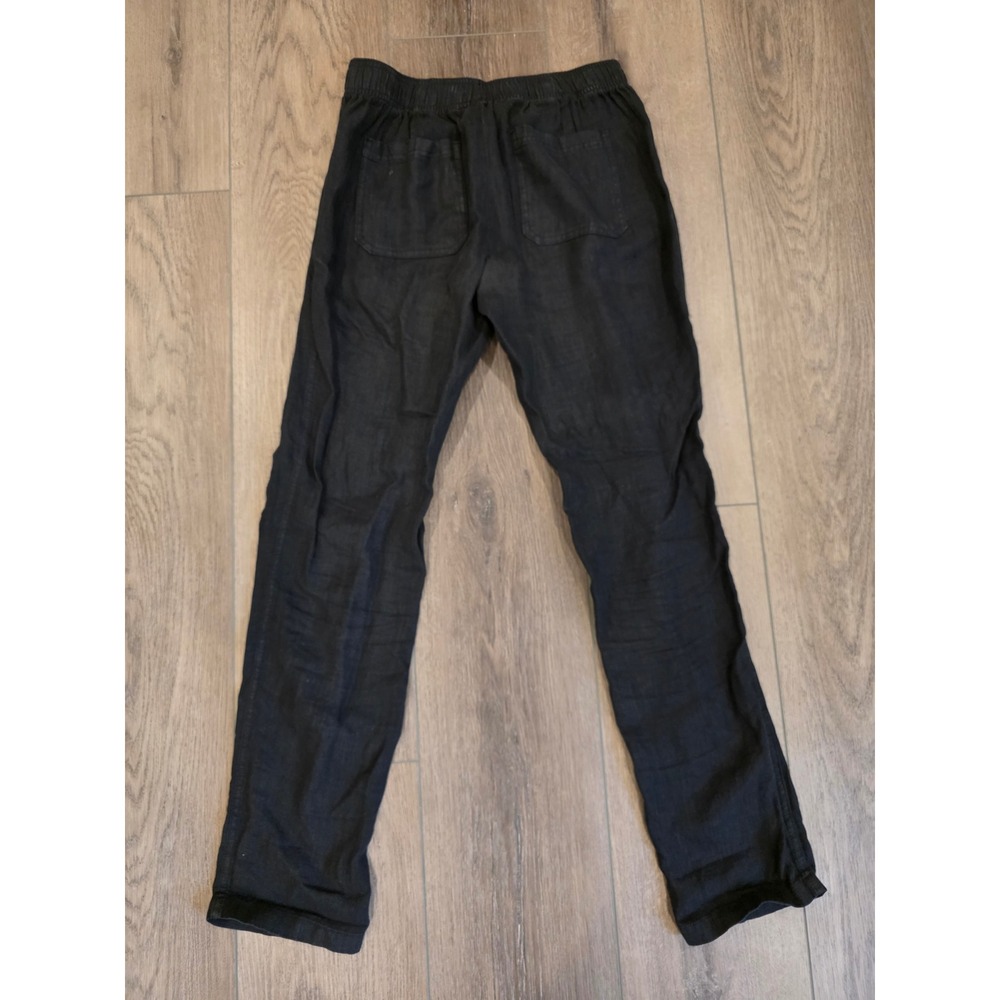 NWT Lilly Pulitzer Size Small Aden 100% Linen Black Onyx Pants Preppy Resortwear - Picture 8 of 8